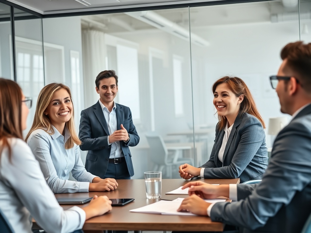 Business team coaching session in the UK