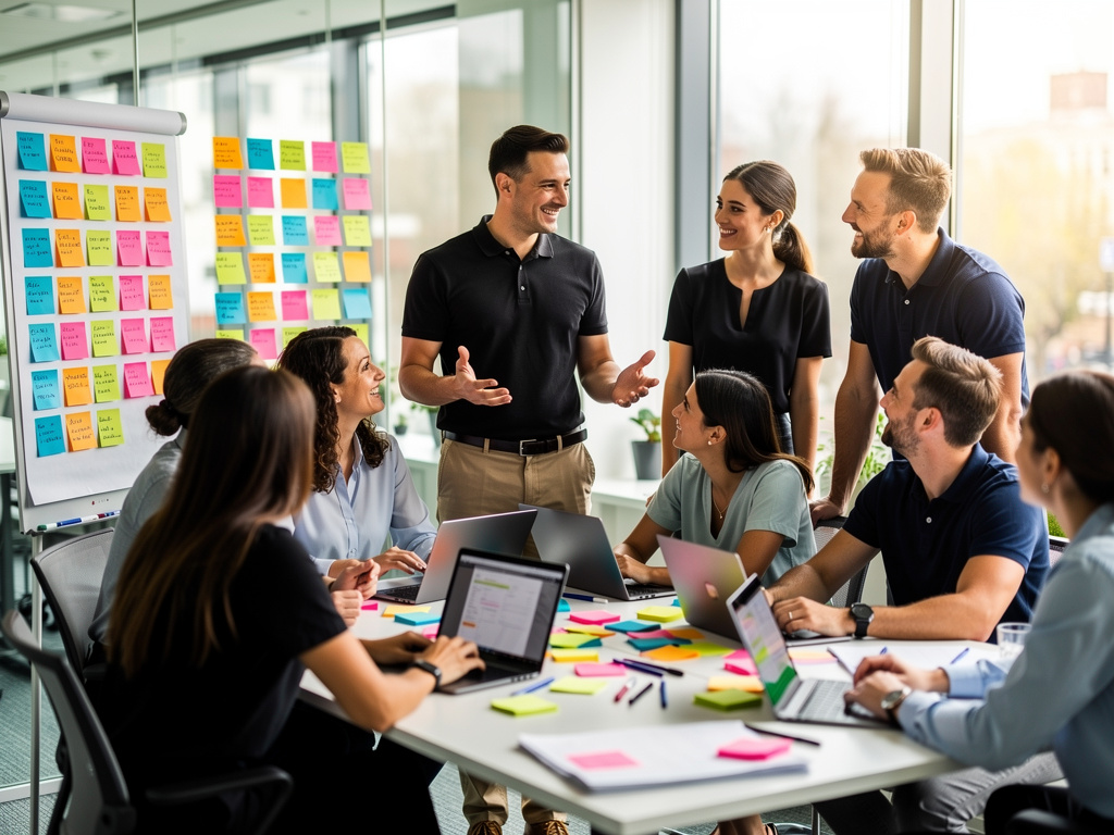 Creative problem solving session in a UK office