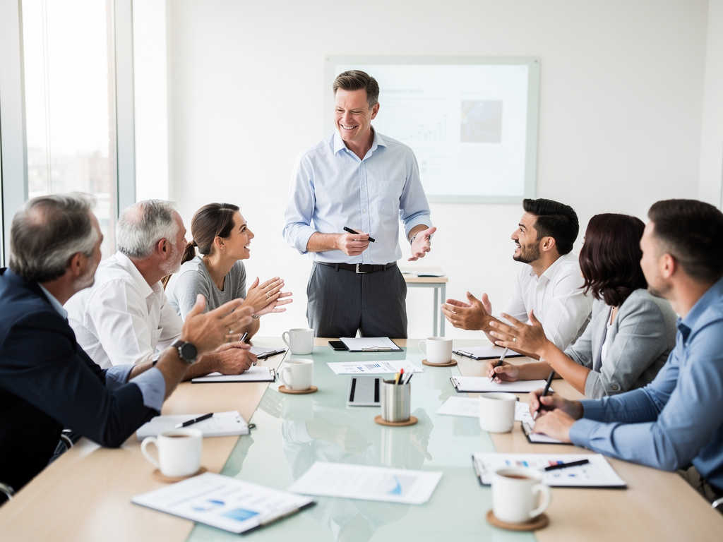 Interactive negotiation skills workshop in a bright UK training room