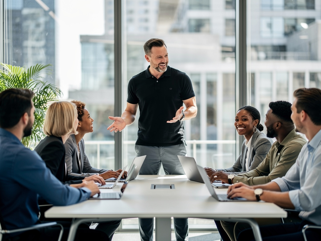 People management skills in action in a modern UK office