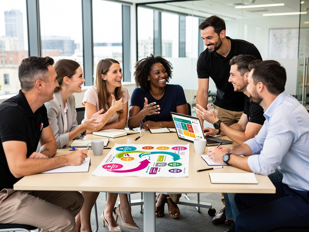 Team process mapping in modern office