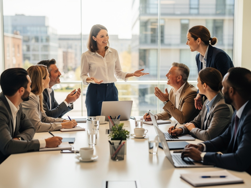 UK office meeting productivity and collaboration